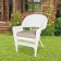 White Wicker Chair With Tan Cushion