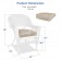 White Wicker Chair With Tan Cushion