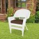 White Wicker Chair With Brown Cushion