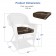 White Wicker Chair With Brown Cushion