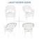 White Wicker Chair With Black Cushion