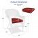 White Wicker Chair With Brick Red Cushion