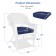 White Wicker Chair With Midnight Blue Cushion - Set of 2