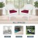 White Wicker Chair With Red Cushion - Set of 2