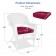 White Wicker Chair With Red Cushion - Set of 2