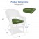 White Wicker Chair With Hunter Green Cushion - Set of 2