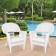 White Wicker Chair Without Cushion - Set of 2