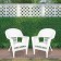 White Wicker Chair Without Cushion - Set of 2