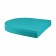 5pc White Wicker Dining Set - Turquoise Cushions