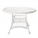 White Wicker 44 Inch Round Dining Table