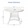 White Wicker 44 Inch Round Dining Table