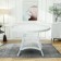 White Wicker 44 Inch Round Dining Table