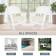 White Rocker Wicker Chair with Ivory Cushion-  Set of 2