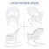 White Rocker Wicker Chair with Tan Cushion-  Set of 2