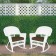 White Rocker Wicker Chair with Brown Cushion-  Set of 2