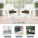 White Rocker Wicker Chair with Brown Cushion-  Set of 2