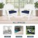 White Rocker Wicker Chair with Midnight Blue Cushion-  Set of 2