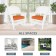 White Rocker Wicker Chair with Orange Cushion-  Set of 2