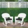 White Rocker Wicker Chair with Black Cushion-  Set of 2