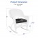 White Rocker Wicker Chair with Black Cushion-  Set of 2