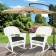 White Rocker Wicker Chair with Black Cushion-  Set of 2