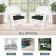 White Rocker Wicker Chair with Black Cushion-  Set of 2