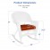 White Rocker Wicker Chair with Brick Red Cushion-  Set of 2