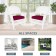 White Rocker Wicker Chair with Red Cushion-  Set of 2