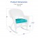 White Rocker Wicker Chair with Turquoise Cushion-  Set of 2