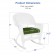 White Rocker Wicker Chair with Hunter Green Cushion-  Set of 2