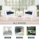 3pc White Rocker Wicker Chair Set With Midnight Blue Cushion