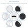 3pc White Rocker Wicker Chair Set With Black Cushion