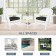 3pc White Rocker Wicker Chair Set With Black Cushion