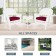 3pc White Rocker Wicker Chair Set With Red Cushion