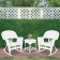 3pc White Rocker Wicker Chair Set Without Cushion