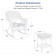 3pc White Rocker Wicker Chair Set Without Cushion