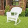 White Rocker Wicker Chair