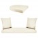White Resin Wicker Porch Swing with Ivory Cushion