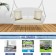 White Resin Wicker Porch Swing with Ivory Cushion