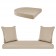 White Resin Wicker Porch Swing with Tan Cushion