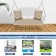 White Resin Wicker Porch Swing with Tan Cushion