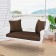 White Resin Wicker Porch Swing with Brown Cushion