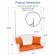 White Resin Wicker Porch Swing with Orange Cushion