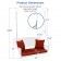 White Resin Wicker Porch Swing with Brick Red Cushion