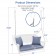 White Resin Wicker Porch Swing with Steel Blue Cushion