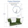 White Resin Wicker Porch Swing with Hunter Green Cushion
