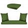 White Resin Wicker Porch Swing with Hunter Green Cushion