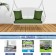 White Resin Wicker Porch Swing with Hunter Green Cushion