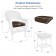 White Wicker Chair And End Table Set With Brown Chair Cushion
