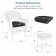 White Wicker Chair And End Table Set With Black Chair Cushion